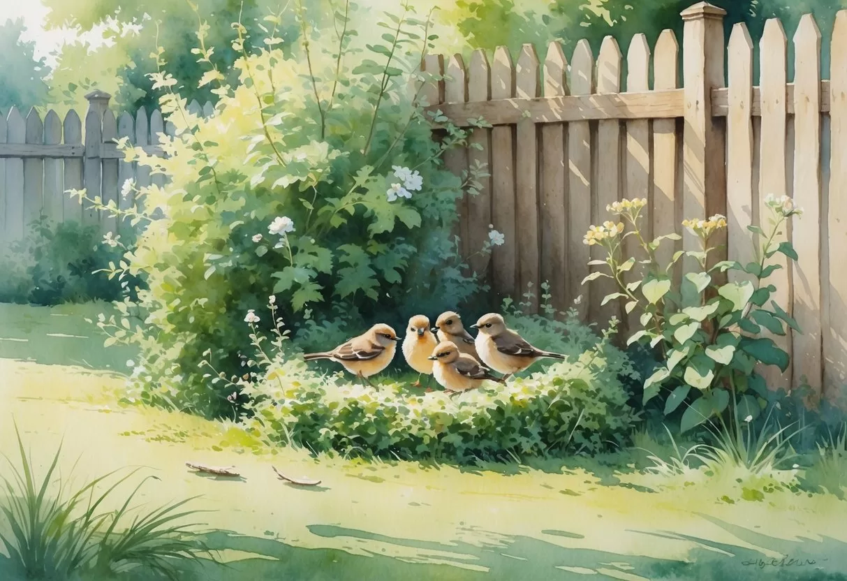 Fledglings in the Yard