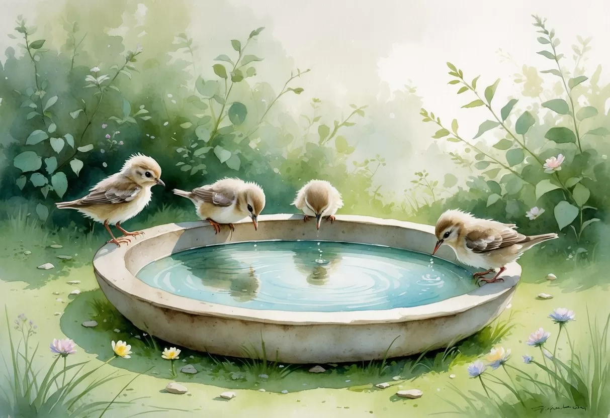 How to Set Up a Bird Bath for Fledglings Learning to Drink Safely and Effectively
